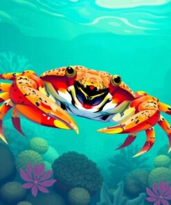 Tropical Lagoon Crab Encounter Paint By Numbers