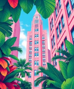 Pink Facade Paint Numbers