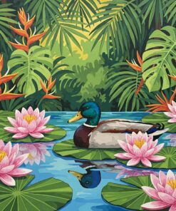 Tropical Lily Resting Drake Paint By Numbers