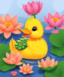 Pond Duckling Paint Numbers