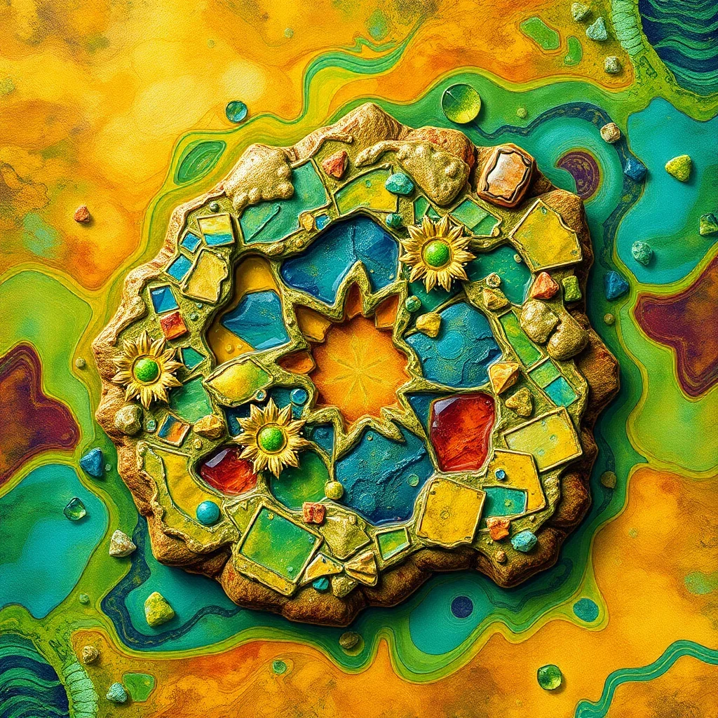 Tropical Low Tide Relic Paint By Numbers Kit - Serene Beach completed