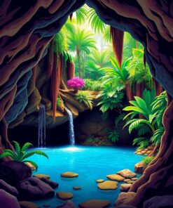 Cavern Oasis Paint Numbers