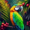 Tropical Macaw Palm Snack Paint By Numbers