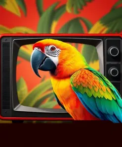 Tropical Macaw Retro Broadcast Paint By Numbers