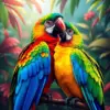 Tropical Macaws paint by numbers