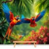 Tropical Macaws Taking Flight Paint By Numbers