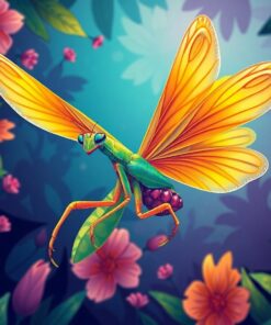 Tropical Mantis Fairy Flight Paint By Numbers