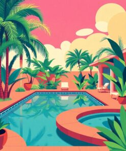 Pool Oasis Paint Numbers