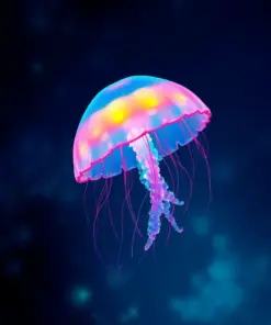 Tropical Midnight Jellyfish Glow Paint By Numbers