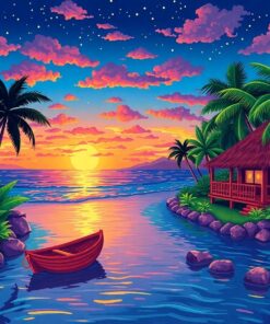 Polynesian Retreat Paint Numbers