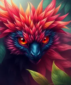 Tropical Mist Crimson Eyes Paint By Numbers