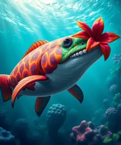 Tropical Mola Mola Descent paint by numbers