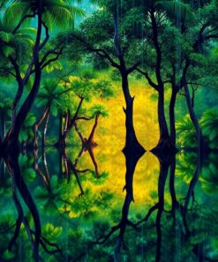 Tree Reflections Paint Numbers