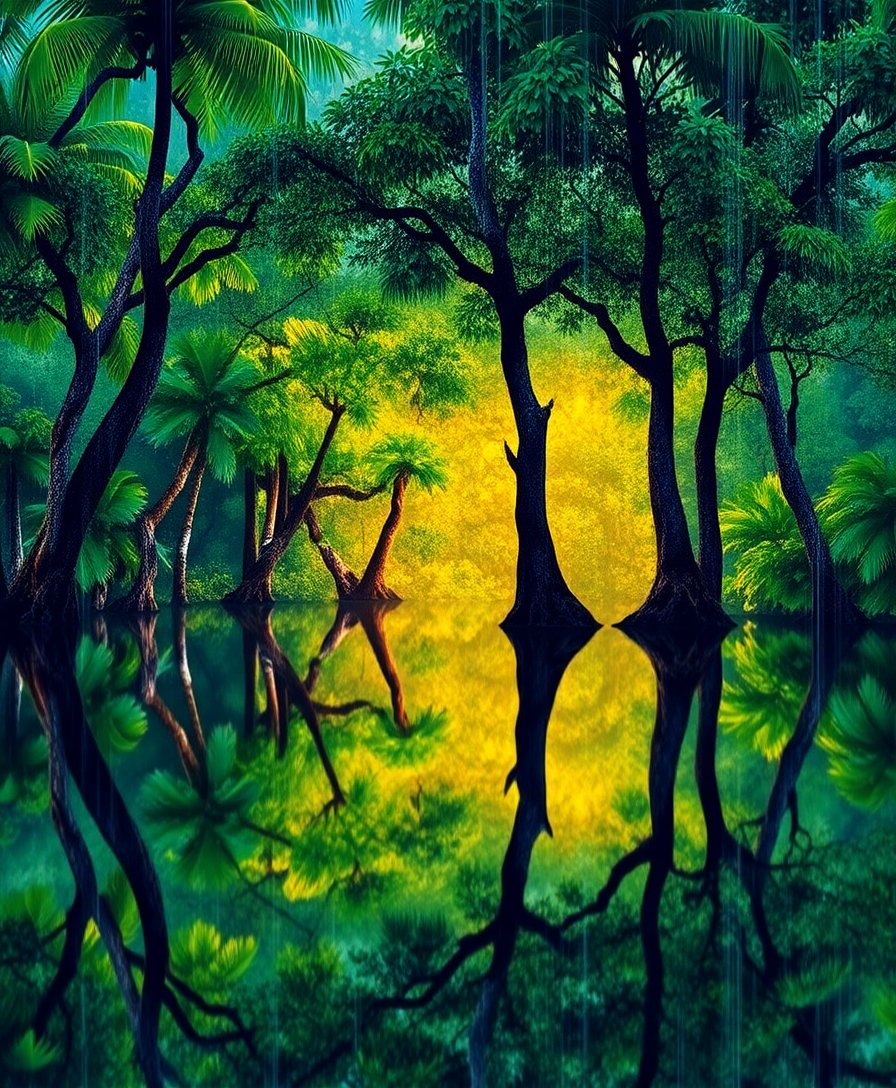 Tree Reflections Paint Numbers Tree Reflections Paint Numbers