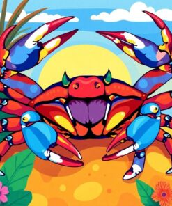 Tropical Morning Crustacean Paint By Numbers