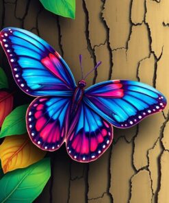 Tropical Morpho Weathered Bark Paint By Numbers