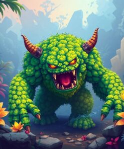 Tropical Moss Golem Awakens Paint By Numbers