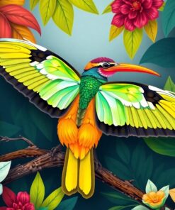 Tropical Mossy Log Birdwing Paint By Numbers