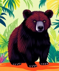 Tropical Nandi Bear Shadow Paint By Numbers