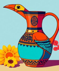 Bird Pitcher Paint Numbers