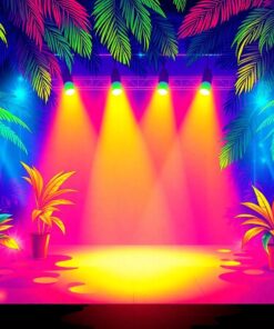 Tropical Neon Dance Stage Paint By Numbers
