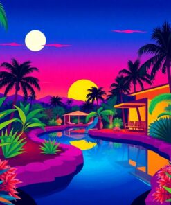 Dusk Oasis Paint Numbers