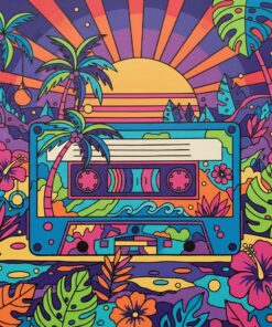 Tropical Neon Mixtape Paint By Numbers