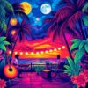 Tropical Neon Music Nights Paint By Numbers