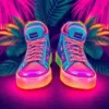 Tropical Neon Skate Soles Paint By Numbers
