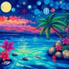 Tropical Night Impressionist Sea Paint By Numbers