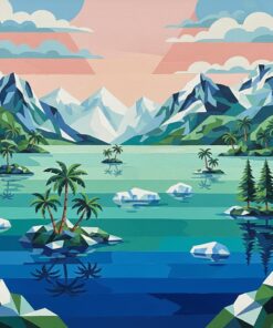 Tropical Nordic Jade Waters Paint By Numbers