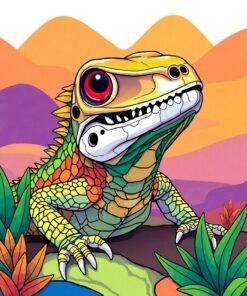 Skull Lizard Paint Numbers