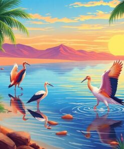 Wading Birds Paint Numbers