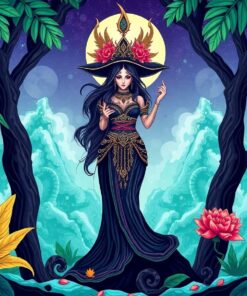 Tropical Obsidian Sorceress Keep Paint By Numbers