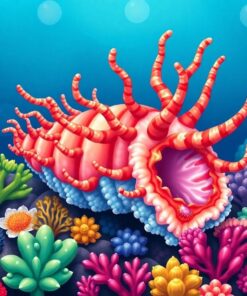 Tropical Ocean Floor Gastropod Paint By Numbers