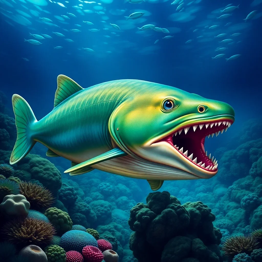 completed artwork display Tropical Ocean Floor Predators paint by numbers