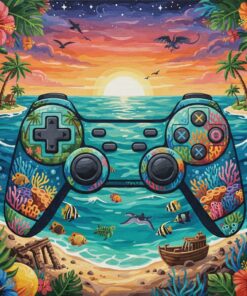 Tropical Ocean Gamepad Paint By Numbers