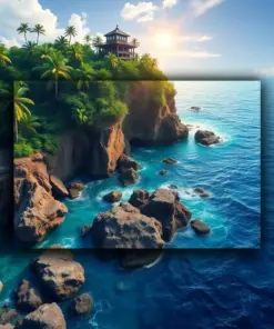 Tropical Ocean Golden Ratio paint by numbers