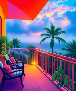 Mist Balcony Paint Numbers