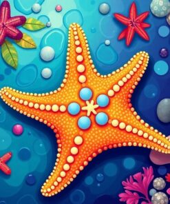 Tropical Ocean Relic Starfish Paint By Numbers