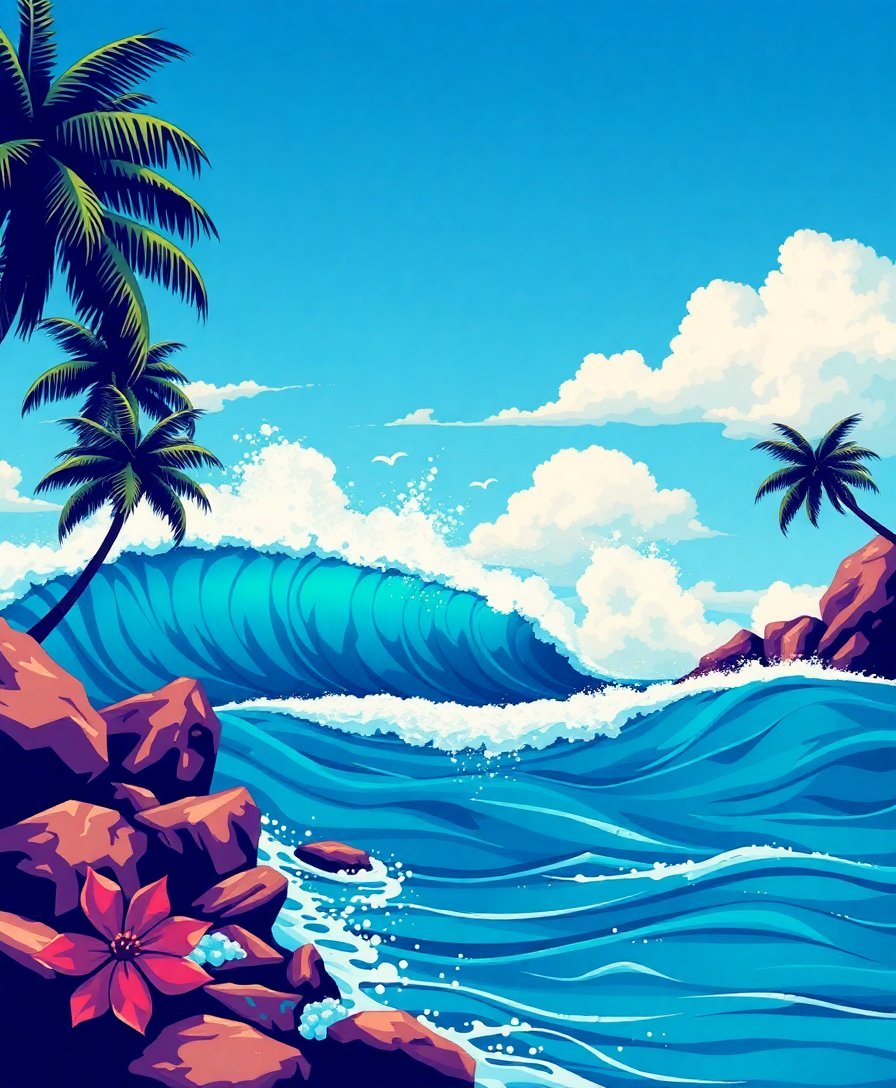 Surf Break Paint Numbers Surf Break Paint Numbers