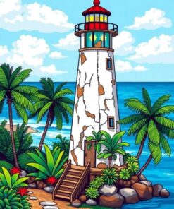 Ocean Watchtower Paint Numbers