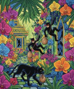 Tropical Orchid Alley Heist Paint By Numbers