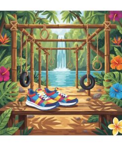 Tropical Outdoor Gym Sneakers Paint By Numbers