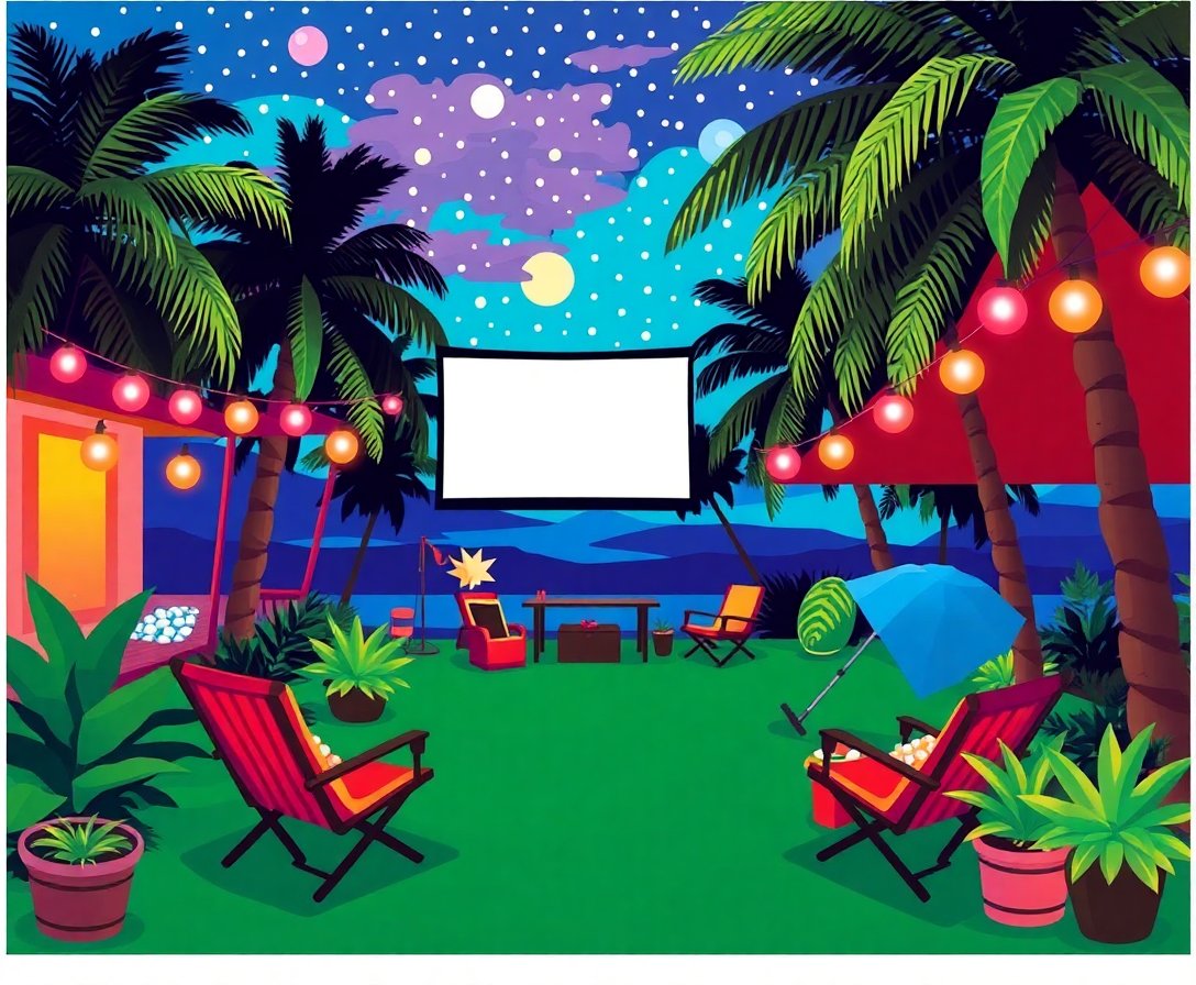 tropical-outdoor-movie-night-paint-by-numbers-kit-cinema-art