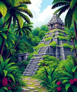 Temple Ruins Paint Numbers