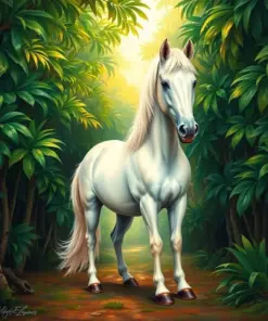 Tropical Palomino Grove Realism Paint By Numbers