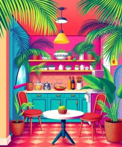 Palm Fronds Paint Numbers