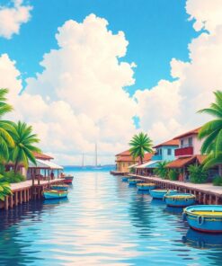 Pastel Waterfront Paint Numbers