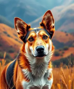 Tropical Pasture Cattle Dog Paint By Numbers